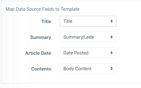 Data Source mapping